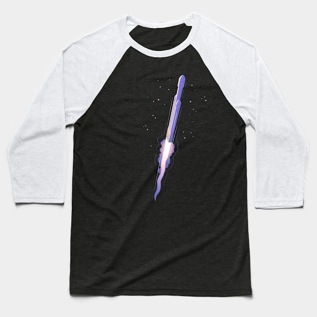 Falcon Heavy Baseball T-Shirt by goldengallery